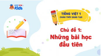 Thư Tiếng Việt 1 - Bộ sách Chân trời sáng tạo - Chủ đề 1: Những bài học đầu tiên